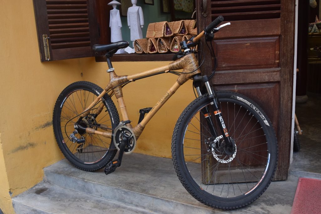 bicicleta de bambú